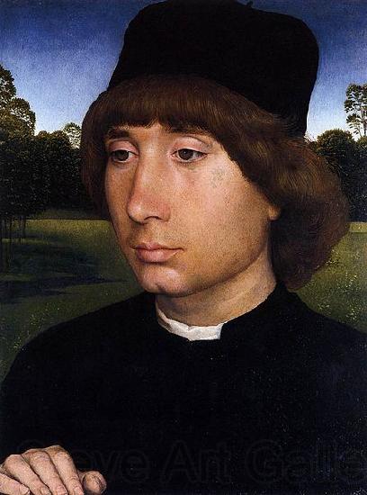 Hans Memling Portrait of a Young Man before a Landscape France oil painting art